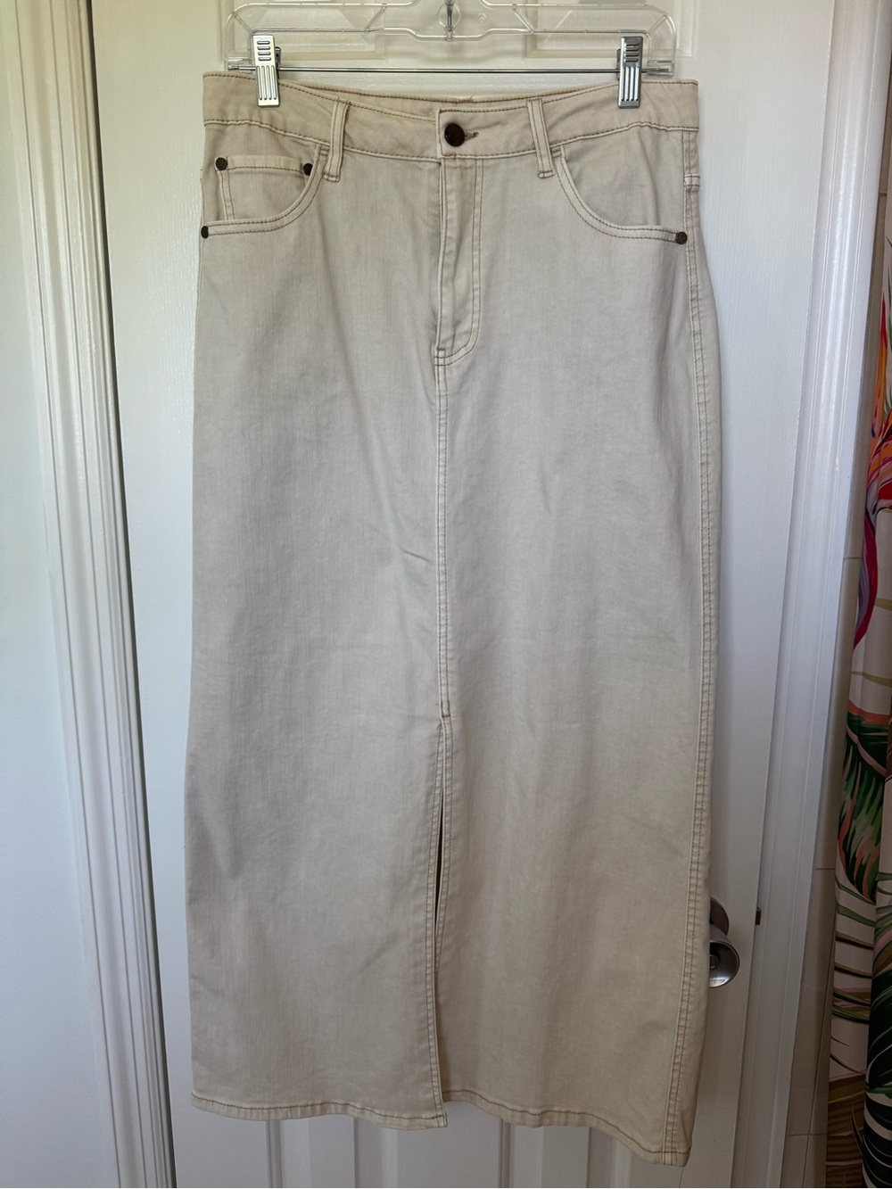 Oat New York Denim Maxi Skirt